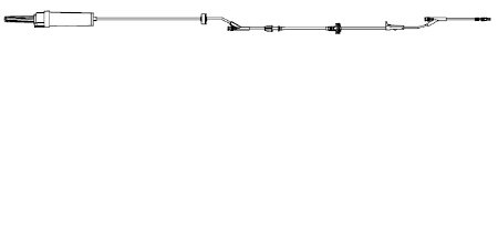 Infusion Set, Needle-Free System, 20 drops/ml, (2) SmartSite® Valve Y Ports, (1) Roller Clamp, (1) Back-Check Valve, (1) Male Luer, Latex-Free, by BD  ID 2420-0500